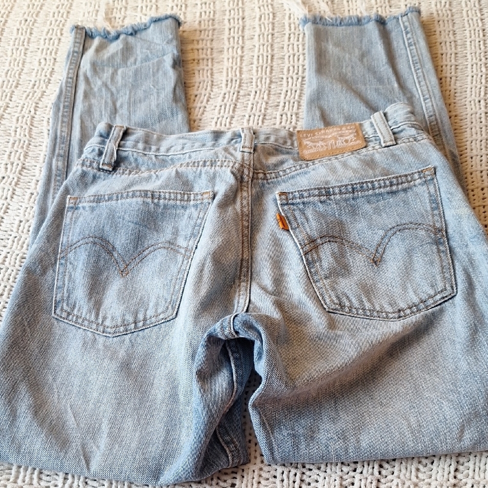 Vtg Org Tab Levi's Strauss High Rise Skinny Light Blue Denim Jeans Size 26 - Picture 2 of 6
